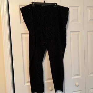 Black Leopard Print Pants